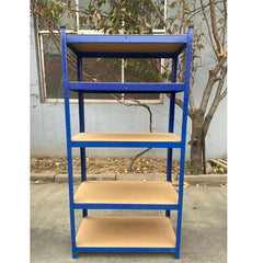 New Style Heavy Duty Garage Shelving Unit - Adjustable Shelf Unit Racking with 5 MDF Shelves, Ideal for Garage, Shed, Warehouse Storage 190KG UDL Per Shelf 680* 270 *1450 (mm), Storage Racking Shelves For Garage Warehouse Shed Kitchen