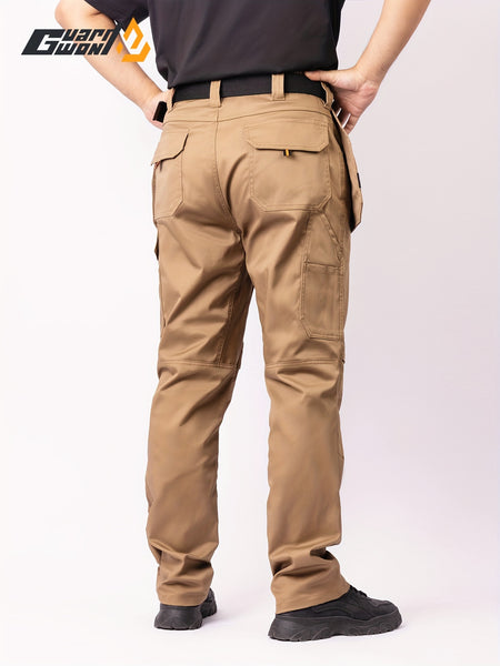 Men's Elastic Cargo Pants with Multiple Pockets, All-Season Style, 1 Piece, Middle Eastern Style