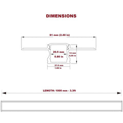 6-Pack LED Drywall Aluminum Profile Kit – 6M Total Length – Recessed Plaster-In Channel for <12mm LED Strips – Frameless Flush Mount with Diffuser Cover – Easy to Cut & Install