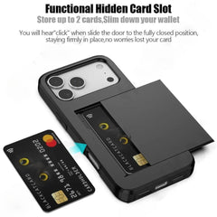 Protective Case for Iphone 17, 16, 15, 14 Plus, 13, 12, 11 Pro Max, 17Air, 16E, 13Mini, And 12Mini Featuring a Wallet Card Holder And Shockproof Design.