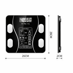 Bluetooth Smart Body Fat Scale 180kg Digital BMI Weight Scale with App Body Composition Analyser LED Display Wireless Bathroom Scale