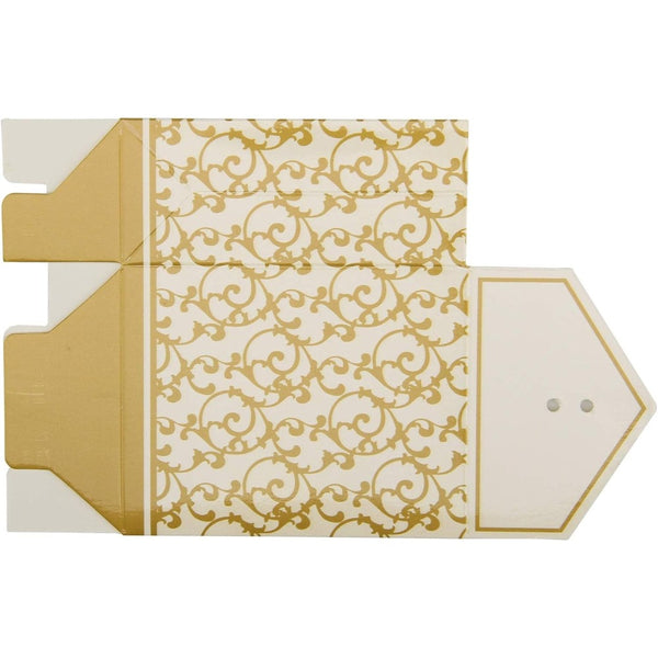 100Pcs Gold Christmas Treat Boxes with Ribbons - Perfect for Holiday Favors, Candy, Gifts, and Party Decorations