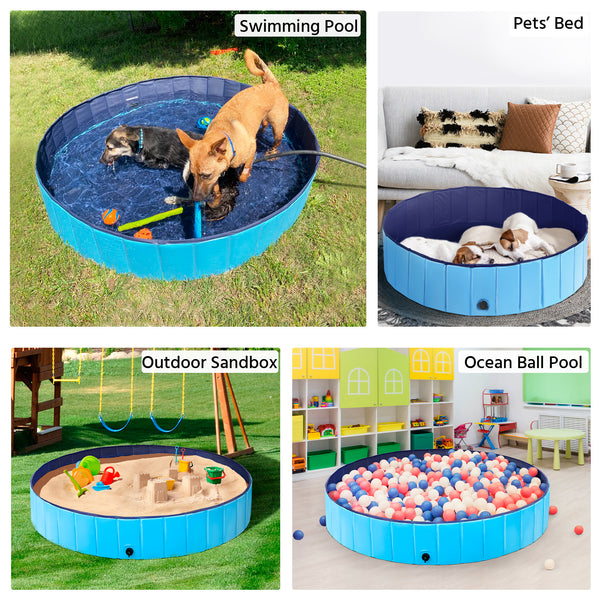 Costoffs Pet Pool Foldable Dog Swimming Pool, Pet Pool Portable Bathing Swimming Tub for Garden/Beach/Yard/Home, L/XL/XXL/XXXL, Blue/Grey/Black/Ocean Blue