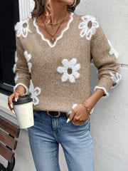 Elegant Floral Pullover for Women'S Fashion
