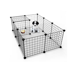 Dog Playpen, Cat Playpen, Small Animal Playpen Metal Pet Playpen for Small Dogs Cats Including 12 Panels, Portable Small Animal Wire Cage for Indoor Yd Fence for Guinea Pigs, Rabbits Kennel Crate Fence, Dog Fence for Puppy, Kitten, Hamster, Turtle, Hedgeh