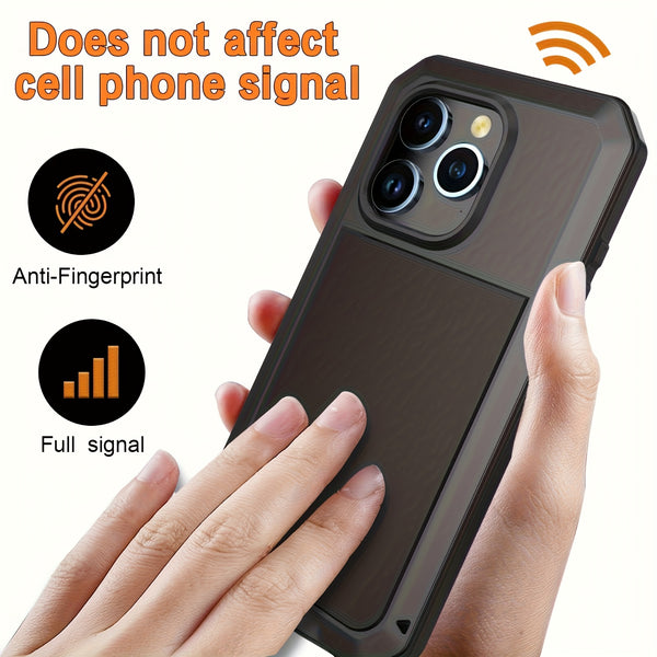 Durable Shockproof Phone Case for iPhone 17 Air 16 15 Pro Max Plus with 360 Degree Dustproof Protective Cover and Built In Glass Screen Protector Mobile Phone Case