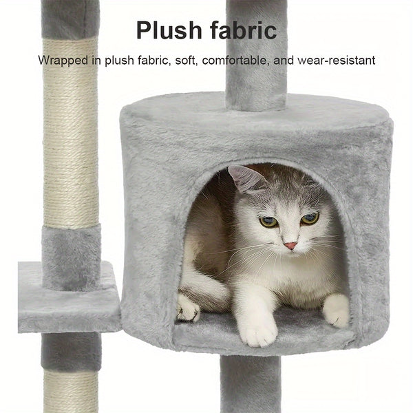 Tall Cat Tree Large Climbing Tower Kitten Scratching Post Condo Activity Centre