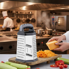 Cheese Grater - Stainless Steel Six Way Grater, 13.6 cm Vegetable Shredder Fruits Slicer