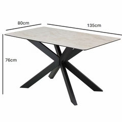 Indus Valley Arden Ceramic Dining Table with Taupe Corner Bench & Low Bench