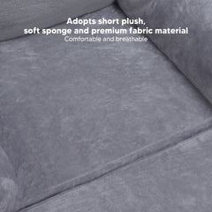 Cozy Kid Folding Sofa, Plush, Washable Lounge Chair for Playroom & Nursery, Foldable Soft Toddler Chair for Reading Relaxing Sleeping