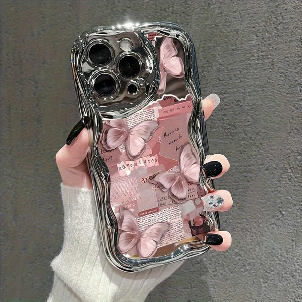 1 Cute and Stylish Thick Shockproof Phone Case, Electroplated Cream Soft Cover Suitable for Various iPhone Models Including 17/16/15/14/13/12 Cases/11 Pro Max/Plus/X/8/7- Popular Birthday Gift Business Present Durable Anti-Stain Anti-Fingerprint,