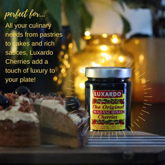 Luxardo Maraschino Cherries 400G (14.1 Oz) | Candied Marasca Cherries Soaked in Luxardo Marasca Cherry Syrup | the Ultimate Cocktail Cherry, Used in the Worlds Best Bars