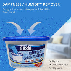 ANSIO Dehumidifier 500Ml Pack of 10 Condensation Remover Moisture Absorber Dehumidifiers for Damp, Mould, Moisture in Home, Kitchen, Wardrobe, Bedroom