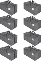 VENO 8 Pack Moving Bags Heavy-Duty Extra Large W/Backpack Straps, Moving House Essentials, Strong Handles & Zips, Clothes Storage, Packing, Laundry Bags, Reusable and Sustainable (Blue, 8 Pack)