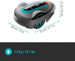 Gardena Smart SILENO City Robot Lawn Mower 500 M² Set: Innovative LONA AI Technology, Adjustment via App, Sensorcontrol, for Slopes up to 35%, Smart Gateway, Version with UK Plug(19602-68)