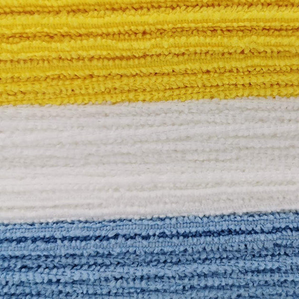 Amazon Basics Microfibre Cleaning Cloth, Pack of 24, Multi Colored, Blue, Orange & White, 40.5 Cm X 30.5 Cm