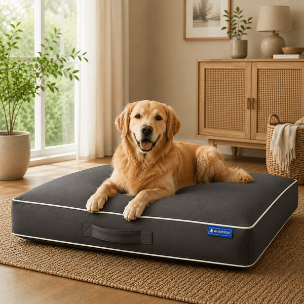 4B Waterproof PetRest Dog Bed Soft Washable Pet Cushion for Small Medium and Large Dogs Indoor Use