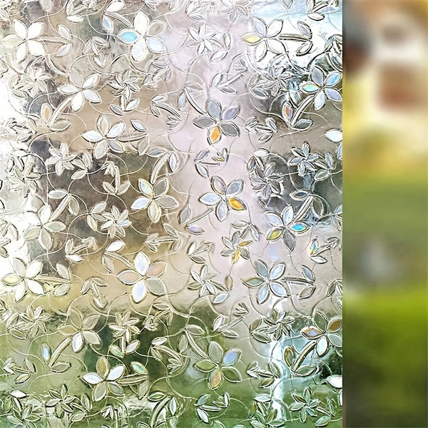 1 Roll Of Self-adhesive PVC Glass Static Window Film Window Sticker, Suitable for Floor-To-Ceiling Windows in Bathrooms And Restrooms, UV Resistant, Transparent And Opaque Window Film for Living Room Home Decoration