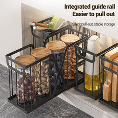 Pull Out Cabinet Organizer, Kitchen Storage Rack, Pull Out Drawers for Countertop and Cabinet, Sliding Rack, Ideal for Kitchen Miscellaneous Items, Available in 1pc or 2pcs Set