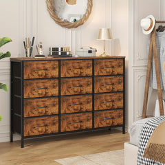 12-Drawer Dresser with Sturdy Handles, Bedroom Furniture