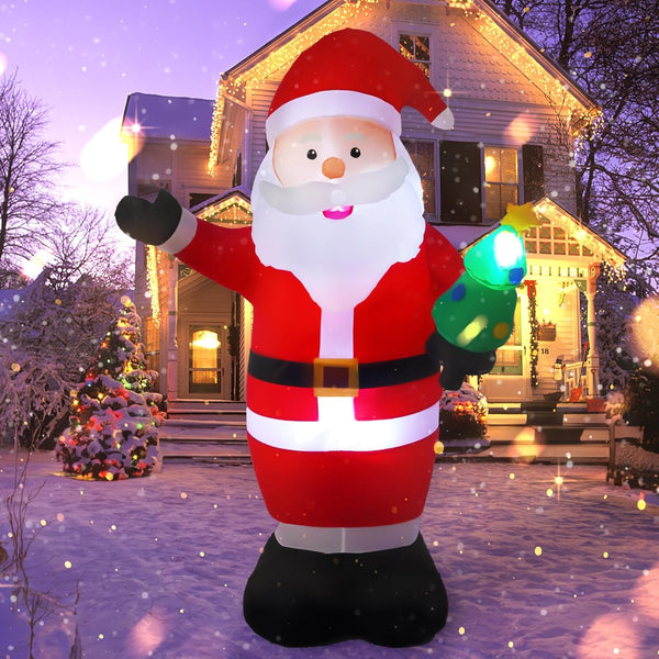 213Cm/7Ft Inflatable Mushroom House Decoration – Outdoor Inflatables with Santa, Penguin, White Bear, Blow up Yard Decor