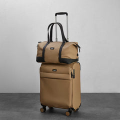 Rock Harper 2 Piece Softside Cabin and Holdall Luggage Set in Black