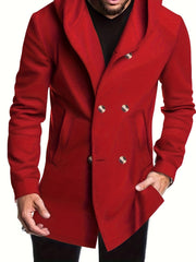 2024 Foreign Trade New Product Men'S Mid-Length Slim Fit Windbreaker Hooded Casual Pure Coat Performance Clothing