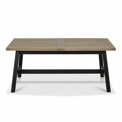 Bentley Designs Camden Weathered Oak & Peppercorn Extending Dining Table, Seats 4-6