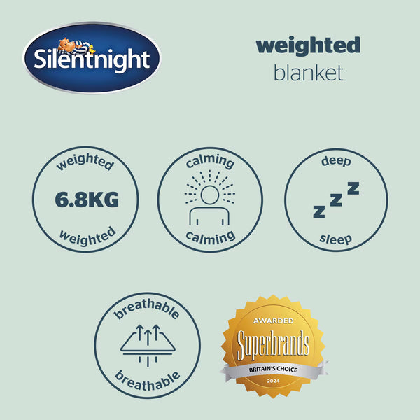 Silentnight Wellbeing Adult Weighted Blanket, 6.8Kg