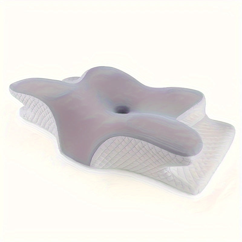 1pc Slow Rebound Cervical Pillow, Ergonomic Neck Contour Support for Side Sleep, Machine Washable Cool Soft Pillow Cover