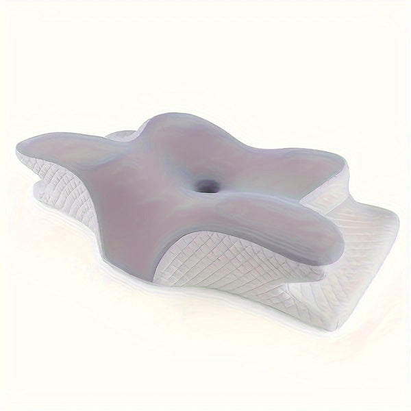 1pc Slow Rebound Cervical Pillow, Ergonomic Neck Contour Support for Side Sleep, Machine Washable Cool Soft Pillow Cover