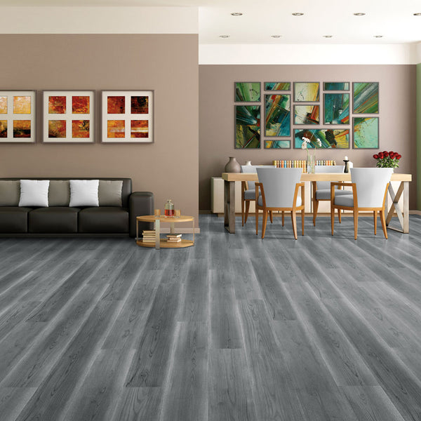 7/21/36pcs Grey Wood Effect Wall Panels Self-adhesive Floor Planks, 1/3/5m² PVC Flooring Vinyl Floorboard Floor Tiles for Living Room, Bedroom, Kitchen