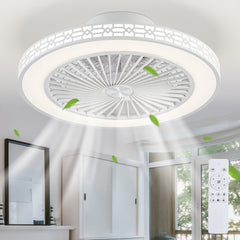 49cm Ceiling Fan with Light And Remote Control, Dimmable 3 Color Changing LED (3000K-6000K) Ceiling Fans with Lights, 6-Speed Ultra-Quiet Reversible DC Motor Ceiling Fan, Modern Fan Light for Bedroom, Living Room, Kitchen