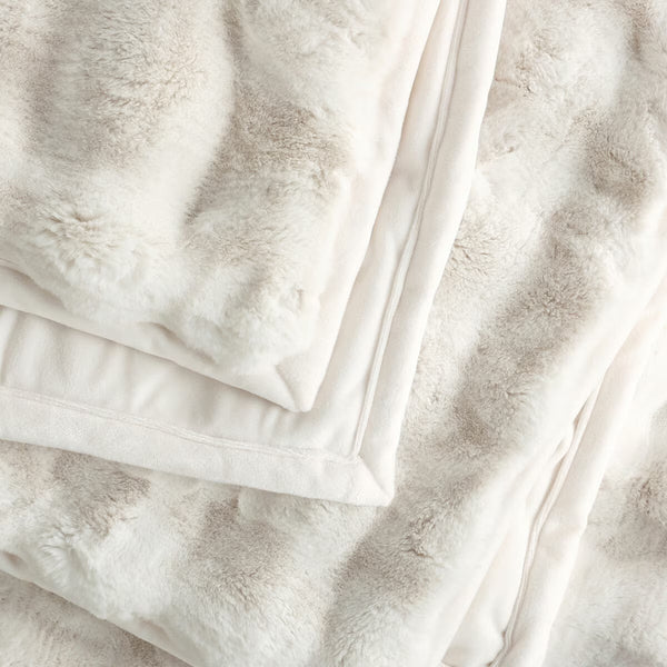 House & Home Bubble Faux Fur Throw in 3 Colours, 152 X 177 Cm