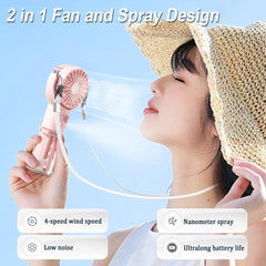 SJMR Portable Rechargeable Handheld Fan – 5-Speed Foldable Mini Fan. USB Powered for Home, Office, Travel, and Outdoor Use