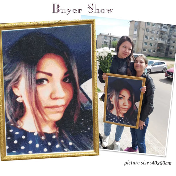 Photo Custom Diamond Painting Cross Stitch Full Square Picture of Rhinestone DIY Diamond Mosaic Diamond Embroidery Sale