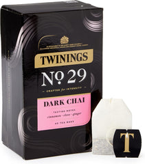 Twinings Spicy Chai Tea Warming & Aromatic Black Tea Spices of Cinnamon, Clove & Ginger with Assam Tea Base, 40 Biodegradable Tea Bags