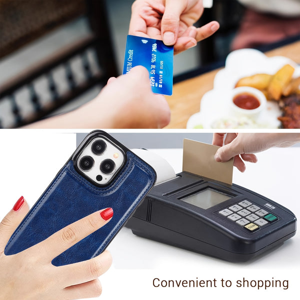 Phone Case -Cardholder-Style Phone Case, Convenient. for Iphone 17 Promax/Pro/ Air, 16 Plus, 15, 14 Pro Max, 13, 12, 11. Gift for Friends, Boys, Girls Or Family. This Business Shock-Resistant Protective Case Features a Solid Color