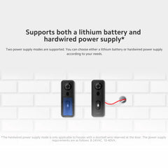 Xiaomi Smart Doorbell 3s,180° Ultra-Wide View 2k Resolution,Superior Night Vision,Professional Ip65 Water,Two Power Supply Modes 5200mah Battery, Free, Rolling 72-Hour Cloud Storage