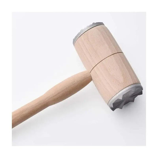 Premium Wooden Meat Tenderizer Mallet - Dual-Sided Professional Hammer for Steak, Chicken & Pork - Heavy Duty Beechwood Kitchen Tool