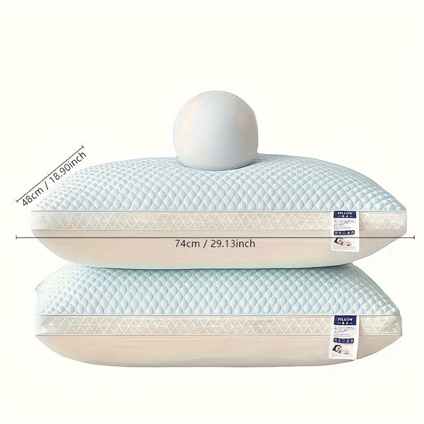 2pcs Cool Breathable Tofu Pillow - Ergonomic Neck & Spine Support, Sleep Massage Pillow Core, Moisture-Wicking & Breathable. Perfect for Living Room, Bedroom, Hotel & Home Decor, Great as a Holiday Gift.