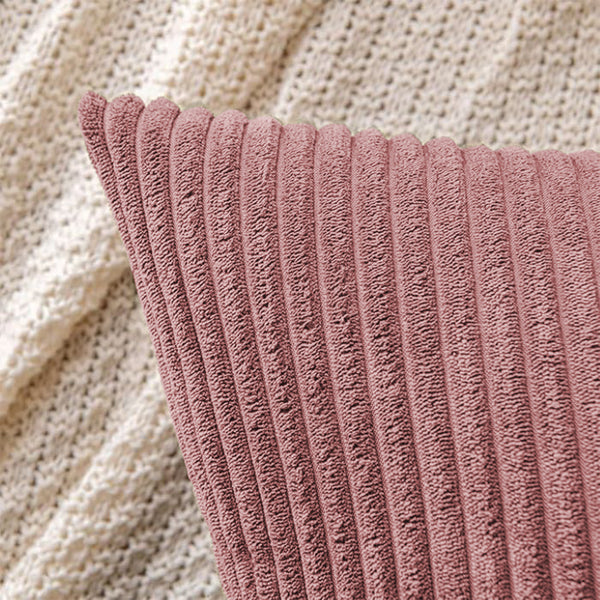 1pc Stripe Velvet Cushion Cover – Soft Luxury Cushion Case, Modern Textured Design, Machine Washable for Sofa & Bedroom Decor, Ideal Gift