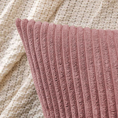 1pc Stripe Velvet Cushion Cover – Soft Luxury Cushion Case, Modern Textured Design, Machine Washable for Sofa & Bedroom Decor, Ideal Gift