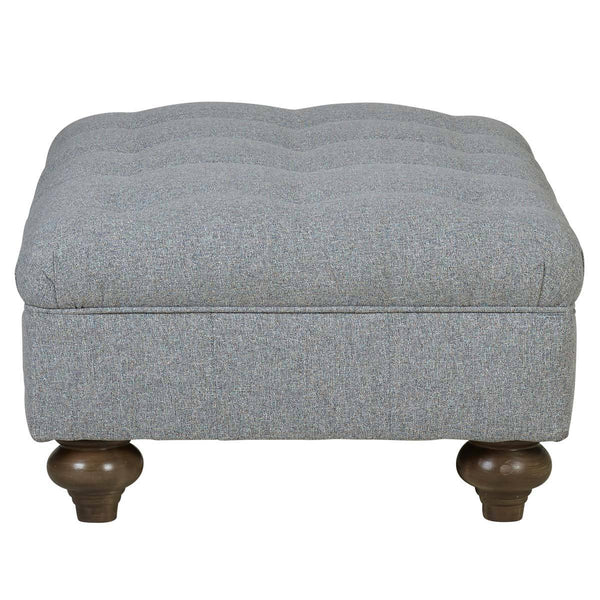 Bordeaux Fabric Footstool, Grey