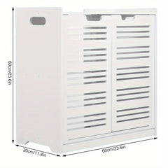 Under Sink Bathroom Cabinet, White Basin Cabinet, Bathroom Under Sink Bathroom Storage Units Freestanding, Wood Plastic Board Bathroom Storage Unit, 59.94X29.97X58.42cm