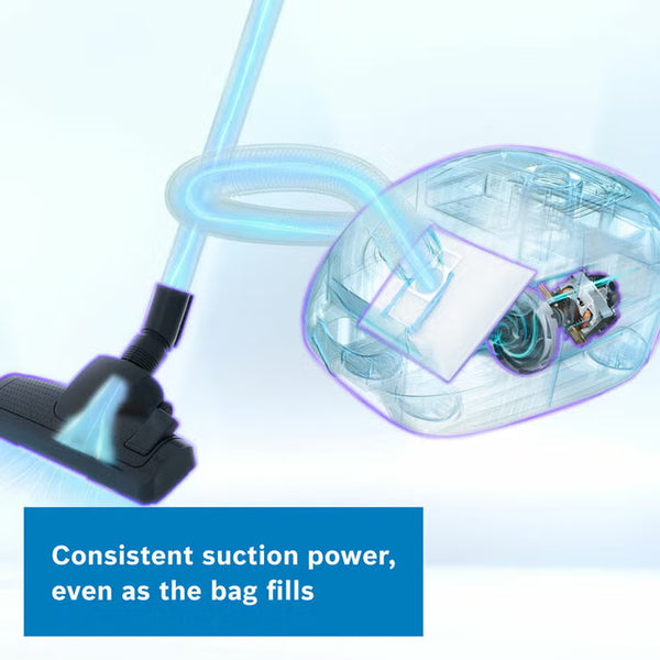 Bosch BGL6POWGB Series 6 Pro Power Bagged Cylinder Vacuum Cleaner in Black