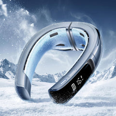 RANVOO AICE LITE MAX 2026 Real AC Cold Blast [No.1 Coolest & Most Durable] AI Neck Air Conditioner, Best Immersive Neck Cooler, 6000 Mah Rechargeable Neck Fan Blow Cold Air Gift for Mom Frosted Silver