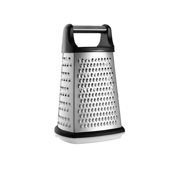 Envenzo Grater with Integrated Container 4-Sided Stainless Steel Graters for Parmesan Cheese, Lemon, Vegetables for Kitchen