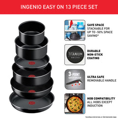 Tefal Ingenio Easy Cook & Clean Cookware Set, 13 Piece