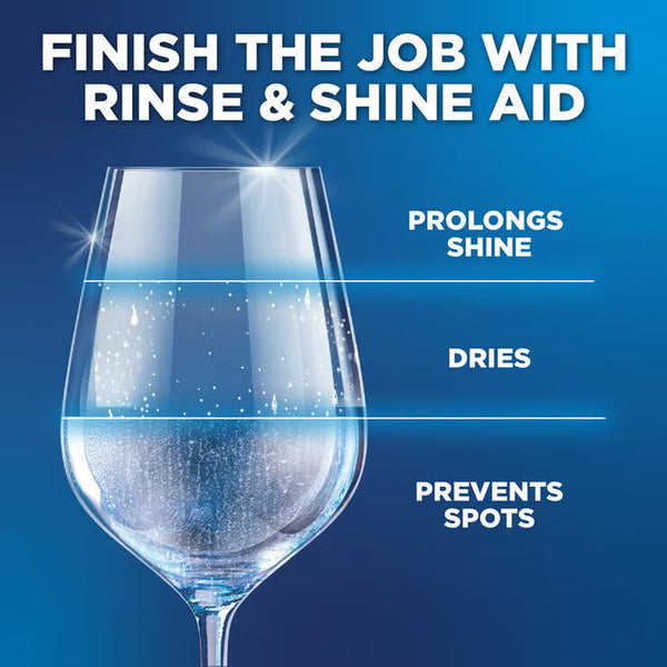 Finish Dishwasher Fresh Rinse and Shine Aid, 2 X 800Ml